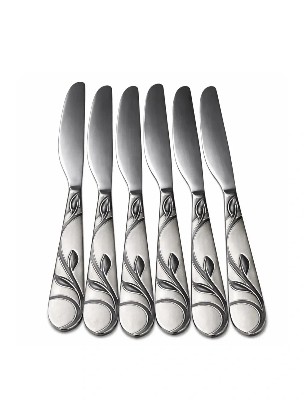 Cambridge Zehira Frost 18/0 Stainless Dinner Knives Set 6 Replacement Flatware